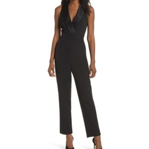Eliza J tuxedo jumpsuit Black 2 Nordstrom